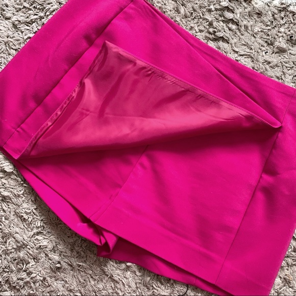 Express Faux Wrap Skort - Magenta - Picture 3 of 6